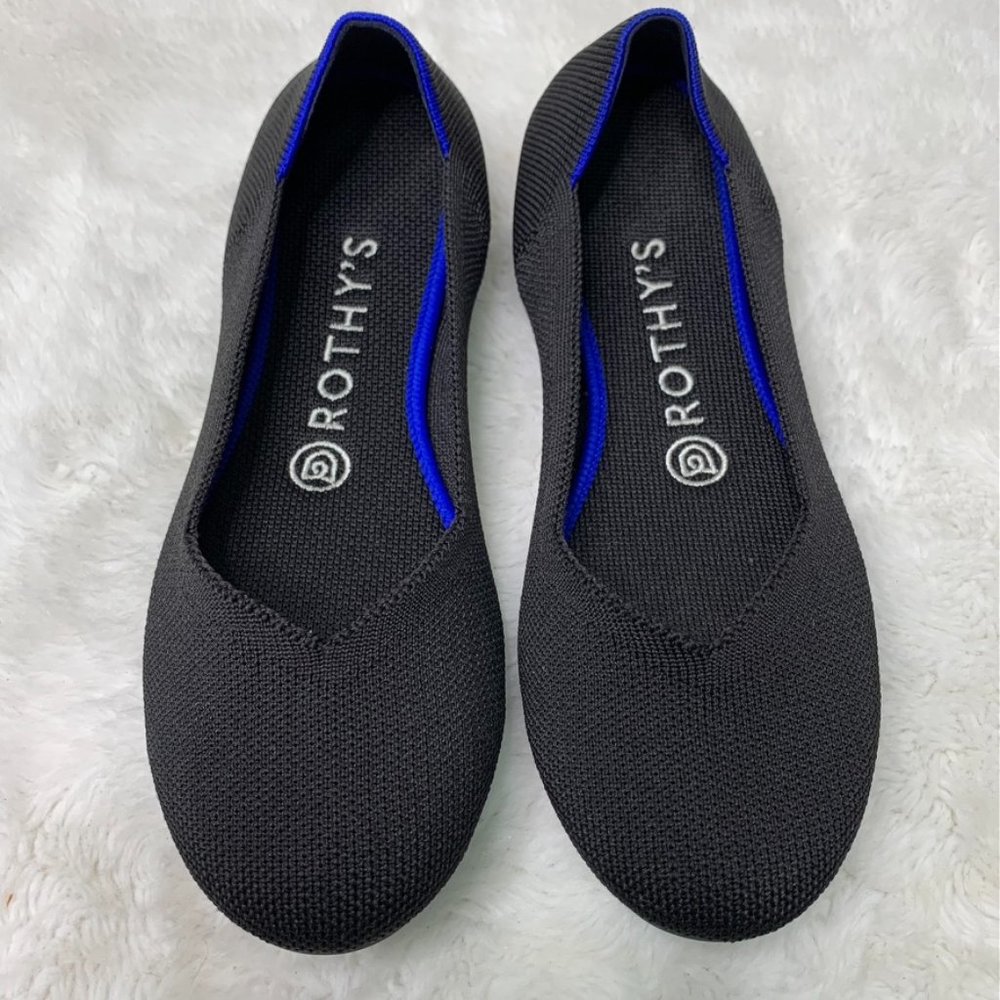 Rothy’s Women's Round Toe Black Flats Shoes Size 7